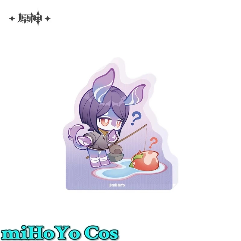 [حقيقي] لعبة miHoYo Genshin Impact Melusine Q. Ver Cosplay أكريليك لتزيين سطح المكتب ملحقات الرسوم المتحركة أنيمي هدية الهالوين