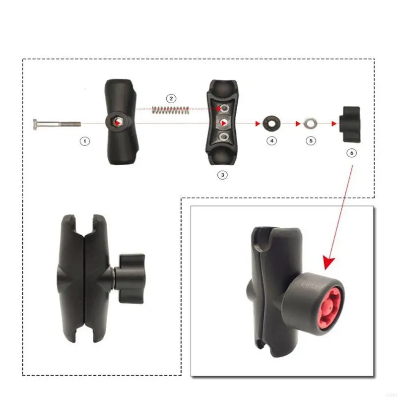 A9BD Universal Black Plastic Pin-Lock Beveiligingsknop en voor toets met 1 inch B-Socket