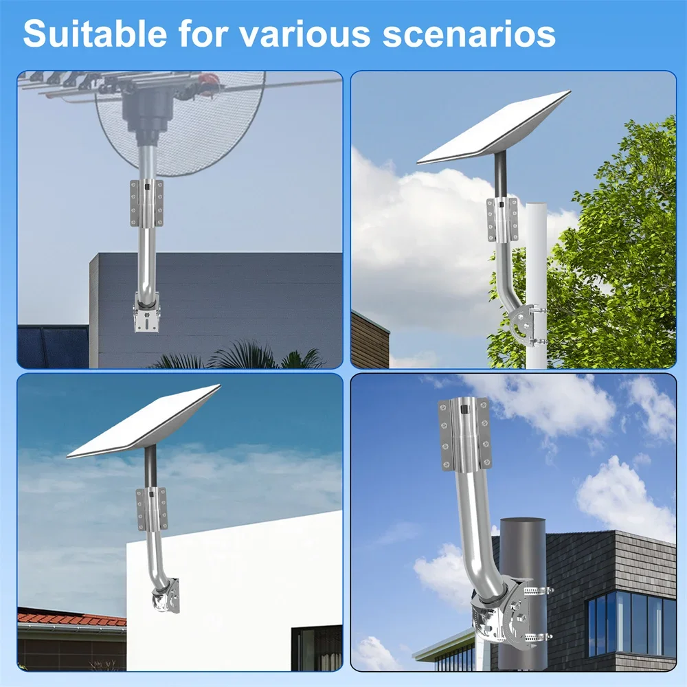 Antennenhalterung, Outdoor-Zugangspunkt AP CPE, WiFi-Extender, Wetterstation, für Starlink V2J-förmige Stange und Wandmontage