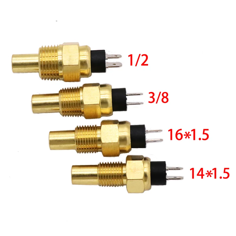 Short M16*1.5 1/2 21mm 3/8 17mm NPT M14*1.5 Diesel Engine Water Temperature Sensor for VDO 98   ± 3 ℃ Alarm Universal Generator