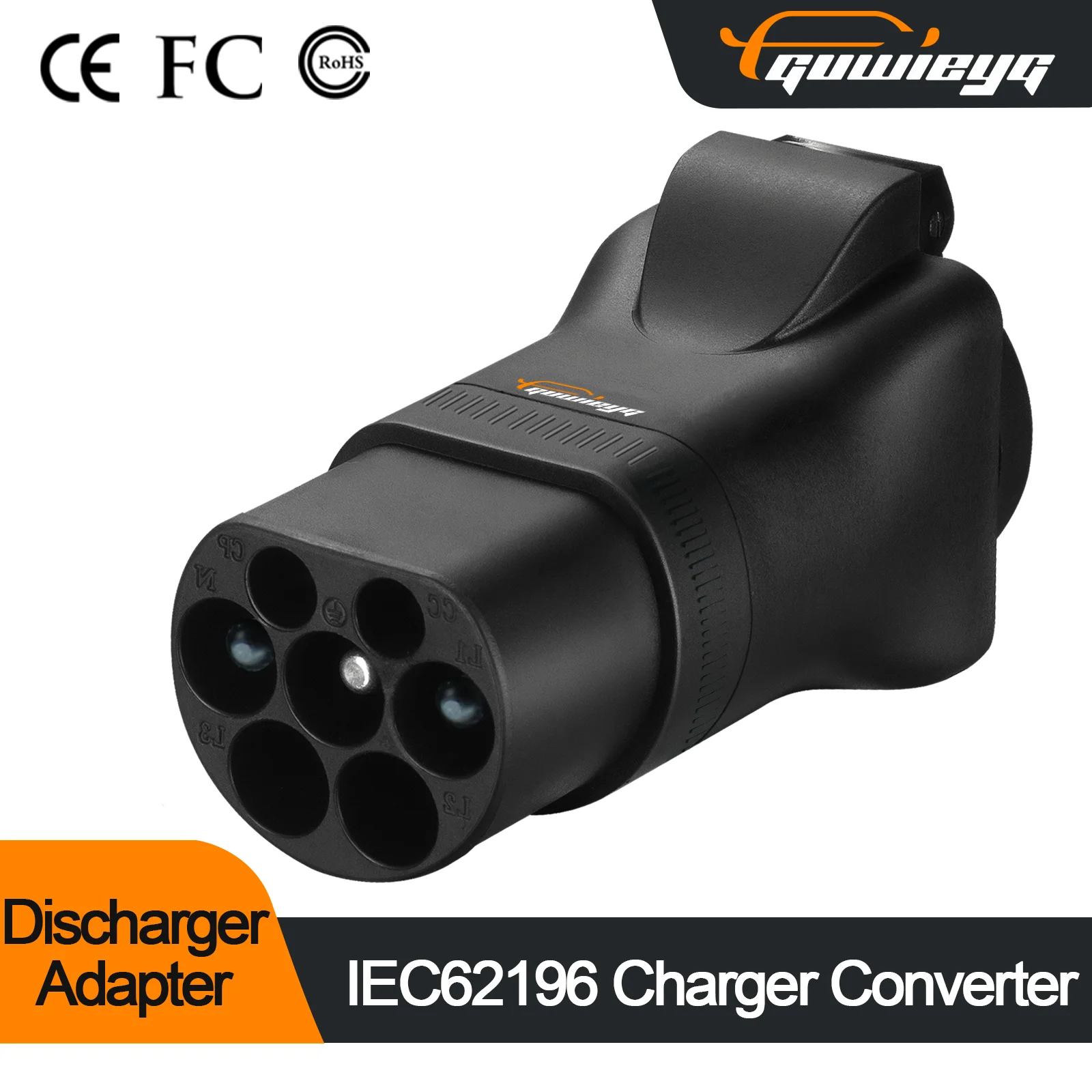 Type2 to Schuko Adapter, 16A Type2 EV Charger or Adapter for Type2 Charging Station, Type2 Discharger (Not for Type2 EV)