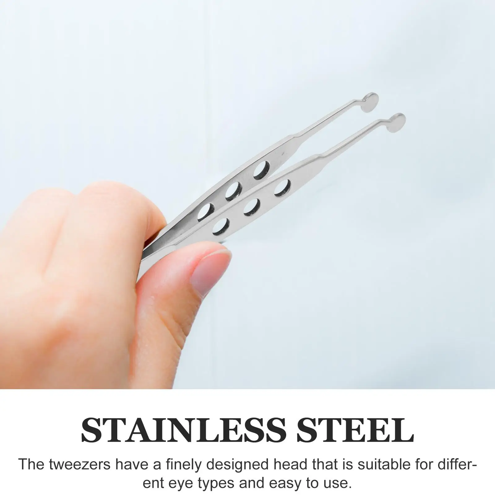 Meibomian Gland Massage Tweezers Expressor Tools Clip Eyelid Lash Stainless Steel Forceps