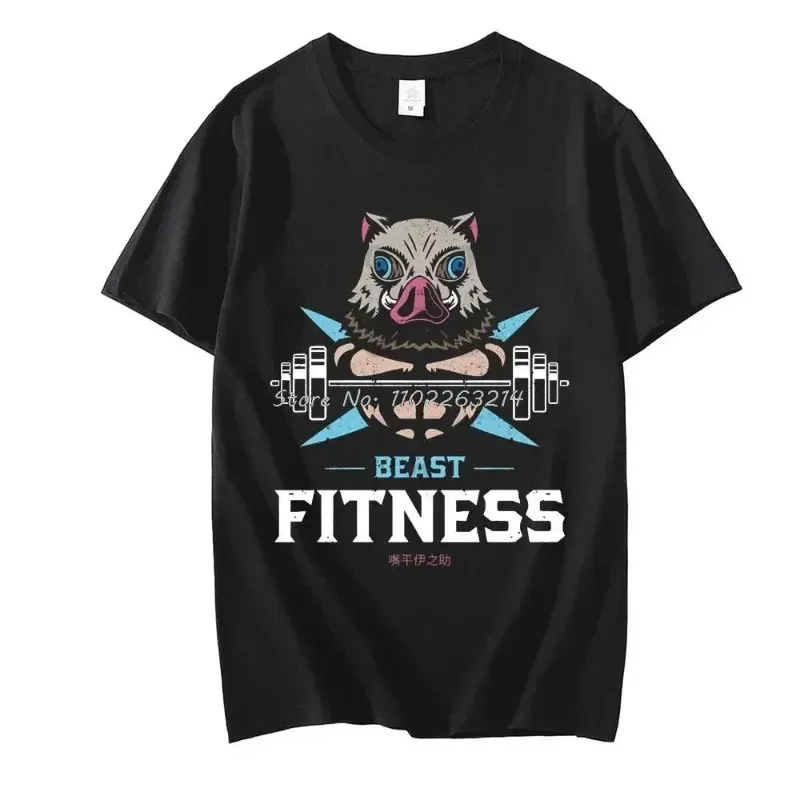 

Anime Funny Print Beast Fitness Hashibira Inosuke Printed T-shirt Harajuku Men women T Shirt Summer Unisex Short Sleeve T Shirt
