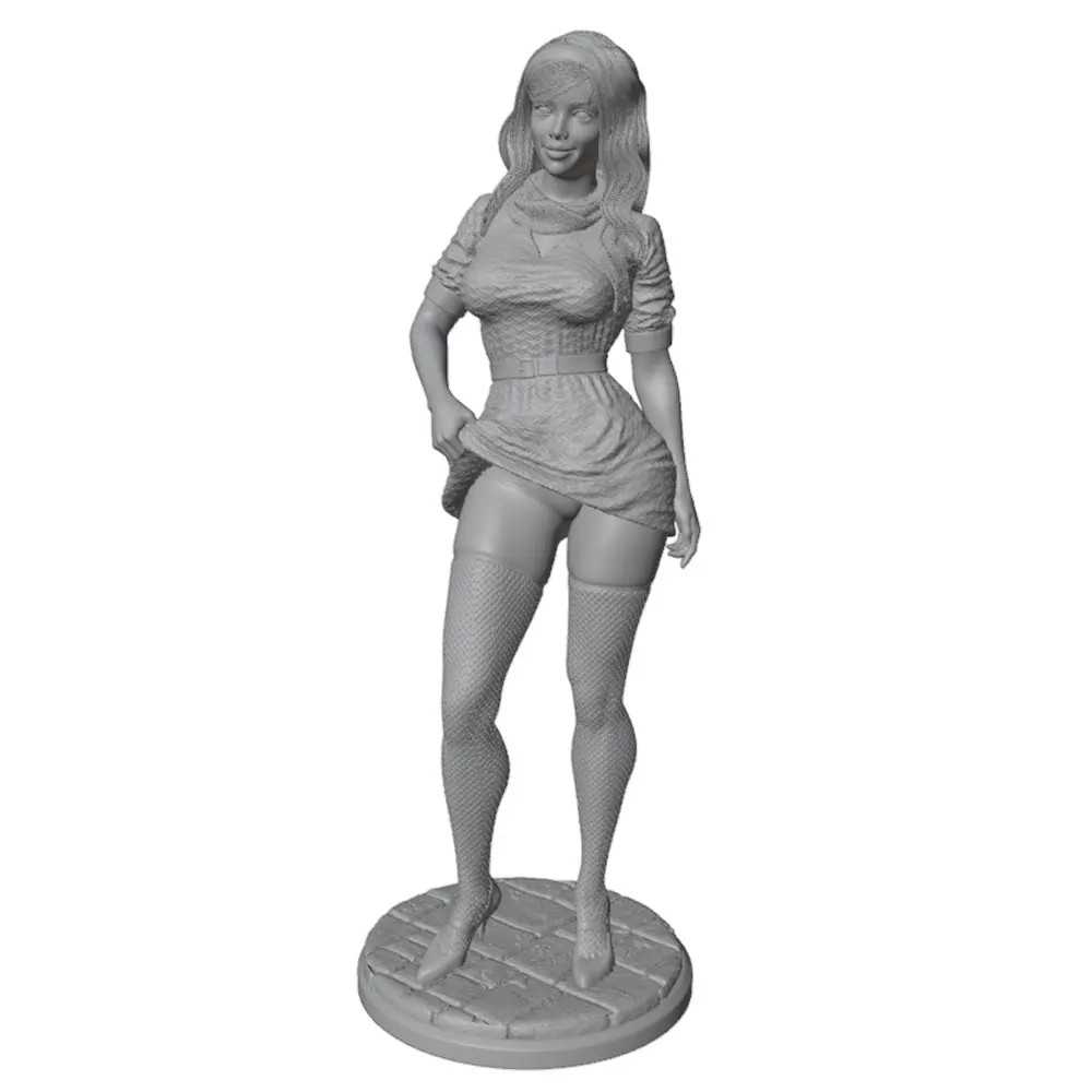 Estatua miniatura resina chica sexy sin pintar para rol y coleccionable