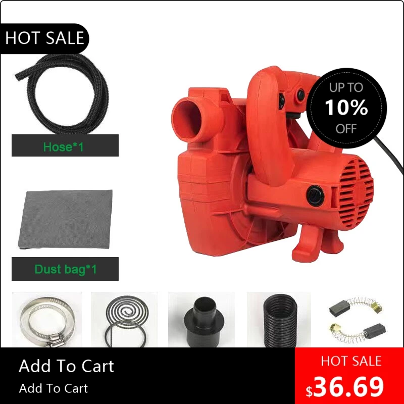 Model 08170 220V 1280W Dual Purpose Blower & Suction Industrial Dust Collector Wall Grinder Cleaning Tool
