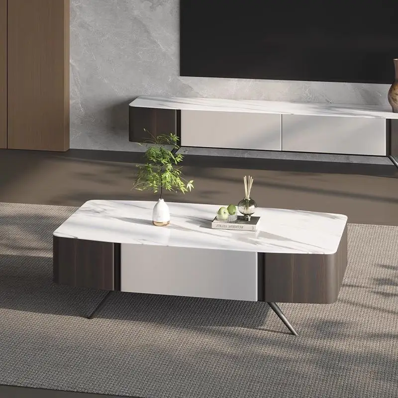 

+--Simple Clear Coffee Table Standing Drawers Modern Living Room Coffee Table Wood Bedroom Mesas Bajas Entrance Hall Furniture