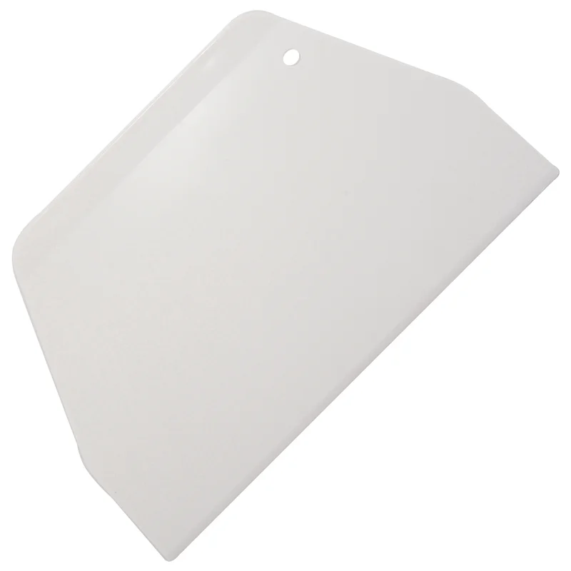 

A70P 20 Pcs 19 Cm X 12.5Cm Flat White Plastic Cake Decorator Dough Pastry Scraper Tool