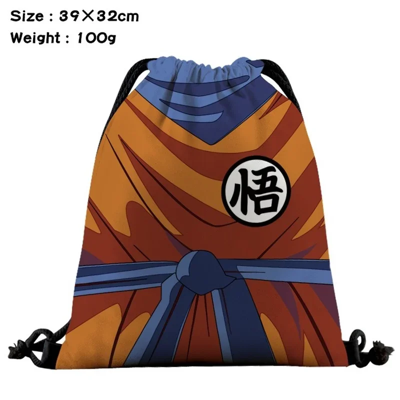 Animation Dragon Ball Toys Goku Creative Simple Drawstring Bag Drawstring Bag Storage Bag Drawstring Pocket Nylon Backpack