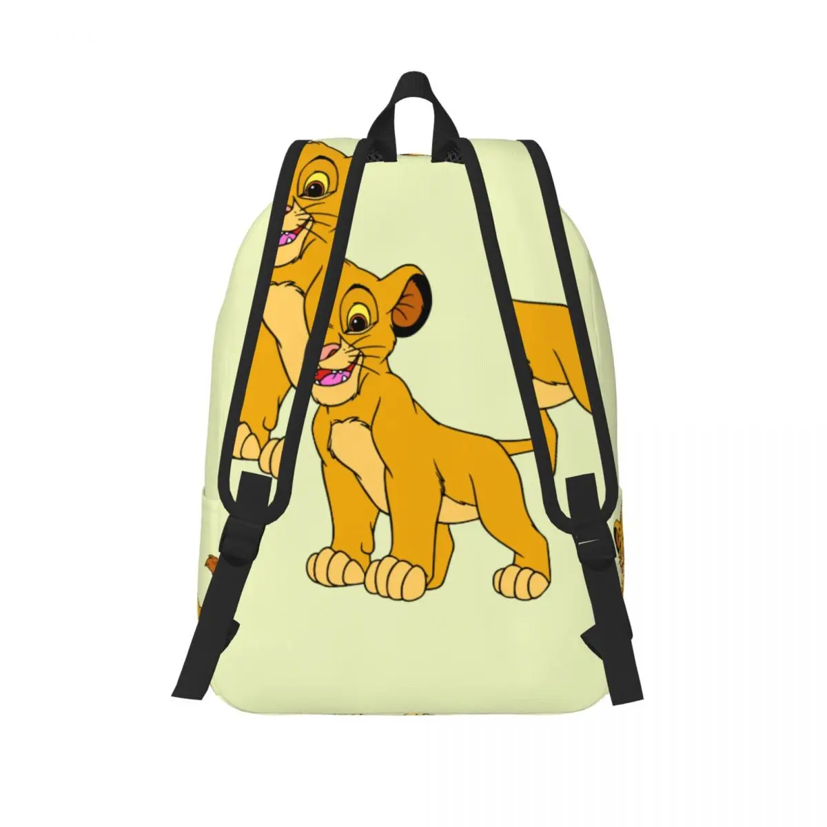 Sac à dos en toile personnalisé Simba Nala pour hommes et femmes, le roi discutant, cartable à la mode, sacs Pumbaa pour l'école et le collège