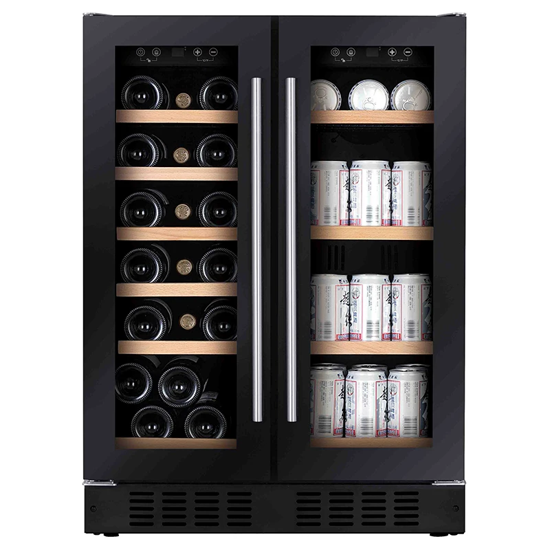 

Vinopro Best Seller 116L 38 Bottles Wine Fridge Dual Zone Refrigerator for Beers Beverage Display Cooler Chiller Wine Fridge