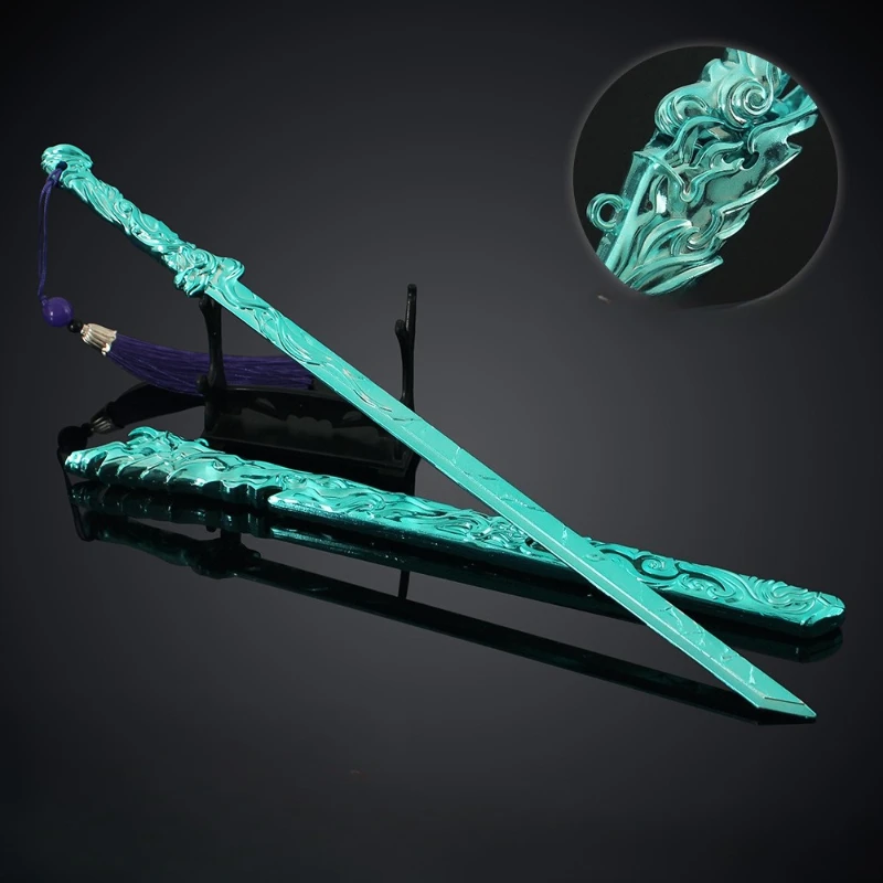 Figura de Anime Naraka Bladepoint de 30cm, modelo periférico de Metal, artesanía, decoración de escritorio, adornos, regalos de cumpleaños, Juguetes