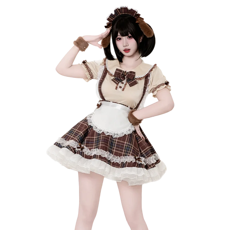 

Оригинальный японский костюм горничной SENMHS в стиле додги-стил, милый наряд горничной, женский костюм для ролевых игр, платье для аниме-вечеринок и Хэллоуина