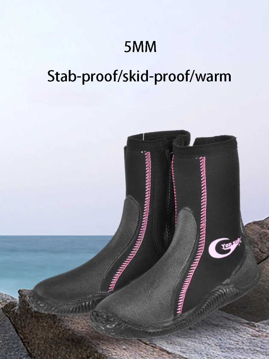 Outdoor Rock Fishing Shoes 5mm Neoprenowe profesjonalne buty do łowiectwa podwodnego Antypoślizgowe buty plażowe do brodzenia z gwoździem