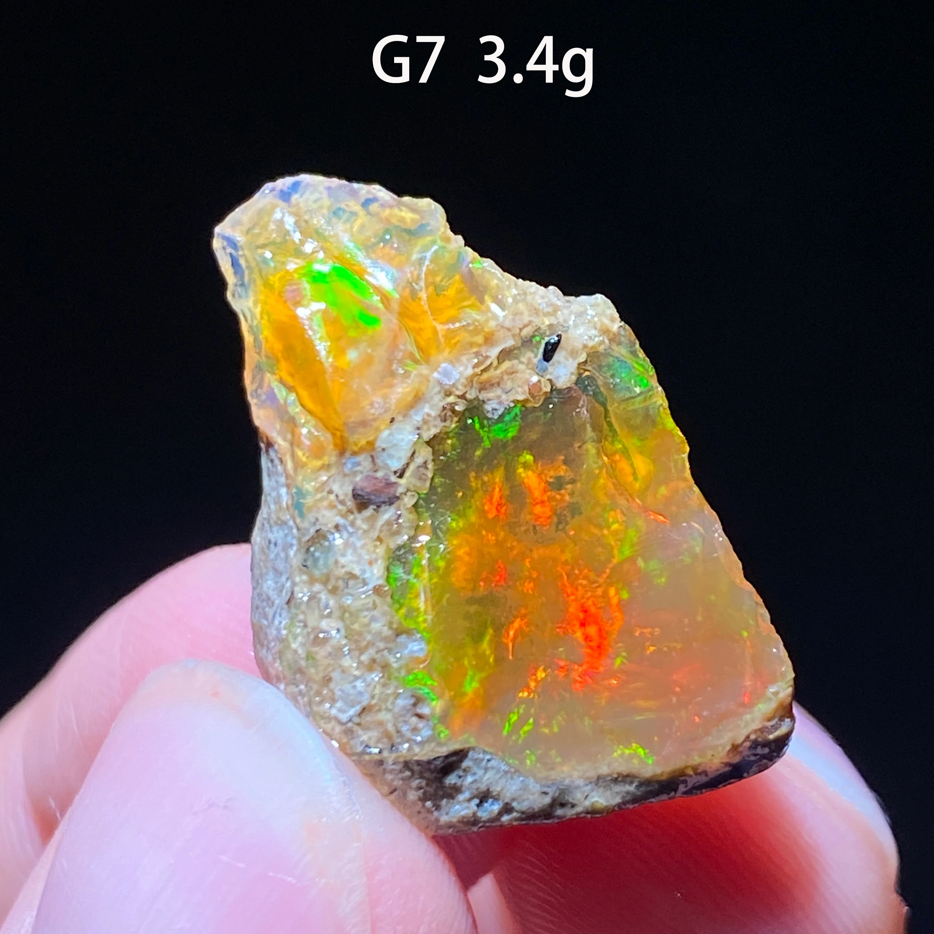 100% Natural Rare Opal Gemstone from Ethiopia Multicolor Raw Crystal (Need in Water) Energy Healing