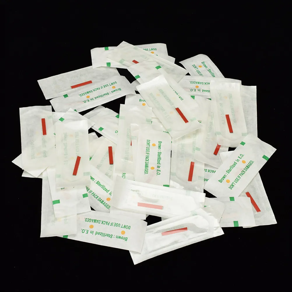 

50pcs Blades For Eyebrow Needles Set Microblading Tools Stainless Steel Portable Practical Elastic Blades Female Use Red