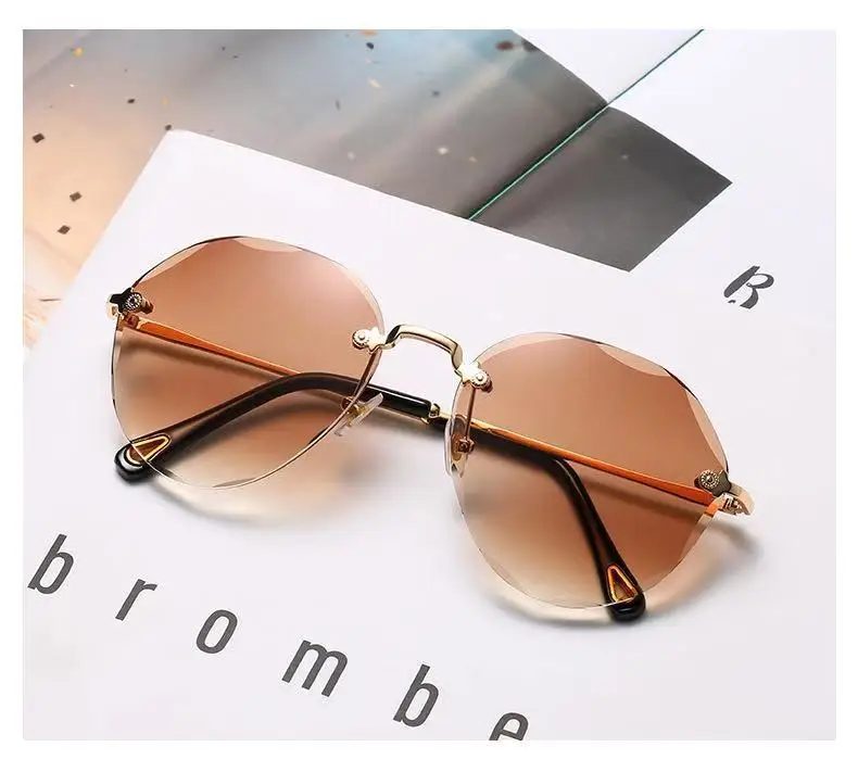 

Sun Glasses Trimming Frameless Active Sports Polarized Sunglasses fishing Glasses Cycling Polygon Natural