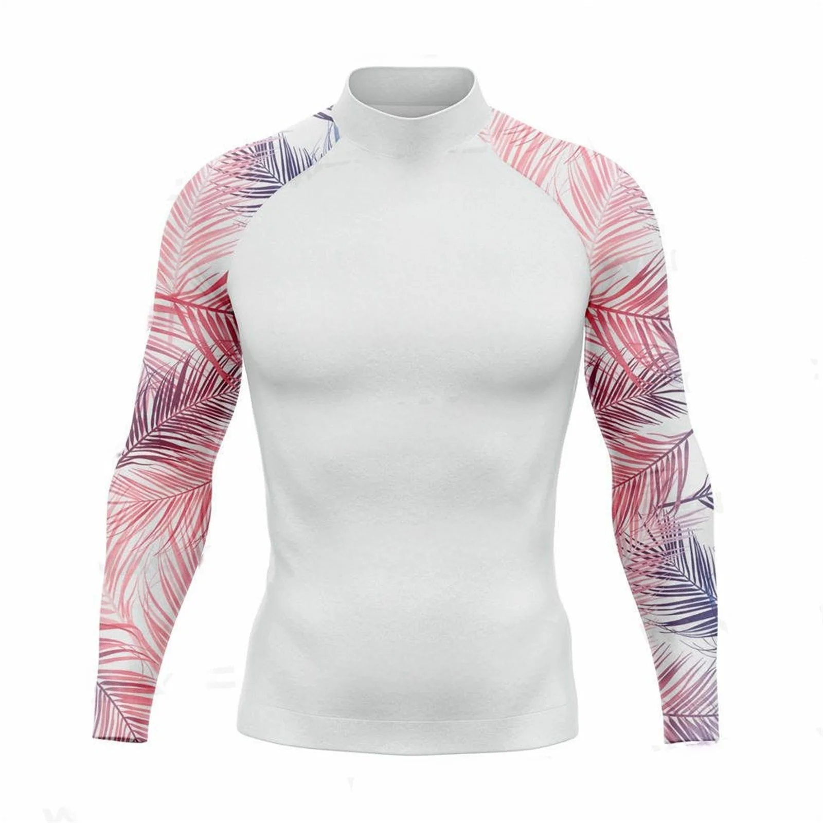 Male UV Protection Tights Rashguard Men Long Sleeve Swimsuit Swim Rash Guard Quick Dry Surf T Shirt Swimming Diving
