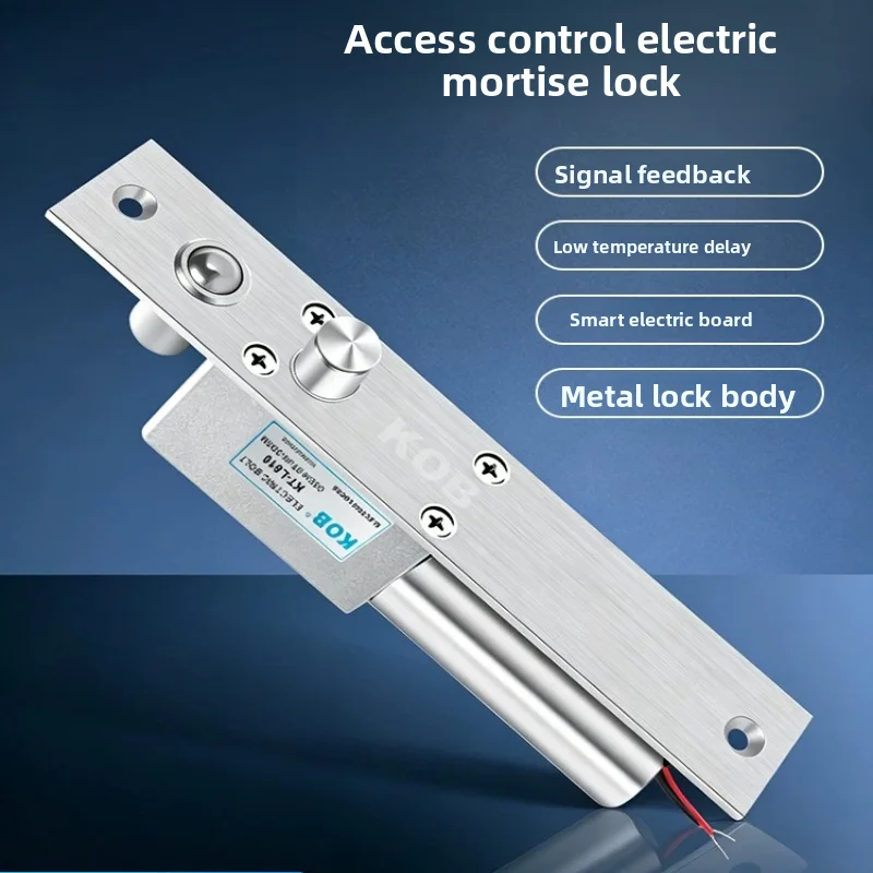 KOB Access Control Electric Plug-in Lock 12V Concealed Embedded Pin Lock Glass Door Delayed Feedback Electric Control Lock