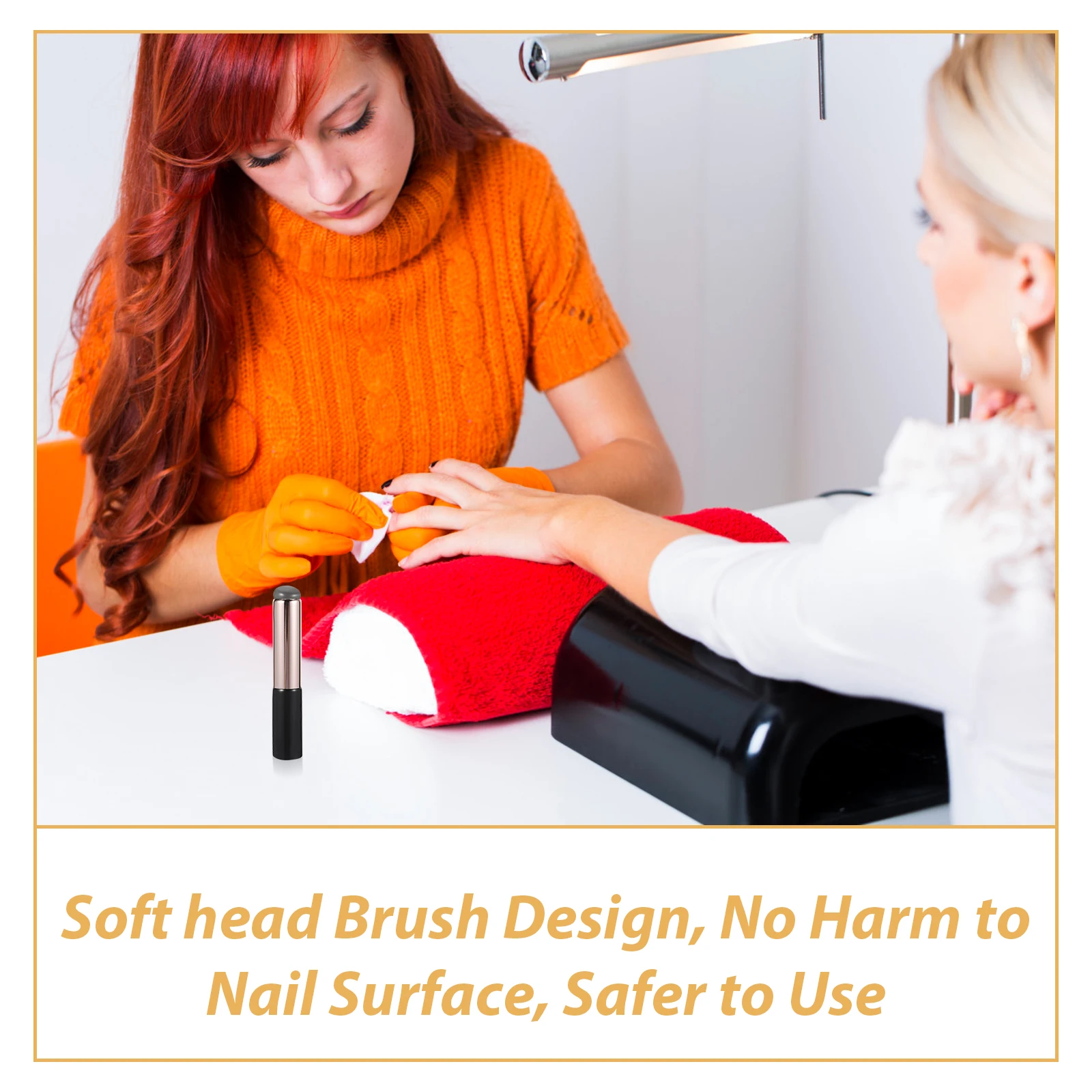 

2 Pcs Gradient Glue Tool Nail Silicone Brush Brushes for Nails Applicator Multifunctional