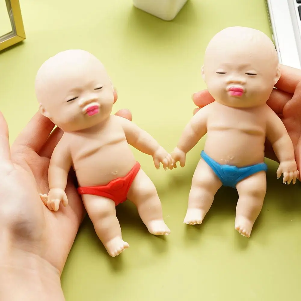 Muñeca de descompresión pellizco divertido Palma africana muñeca pequeña extraño interesante divertida muñeca fea juguete ventilatorio muñeca amasar juguete
