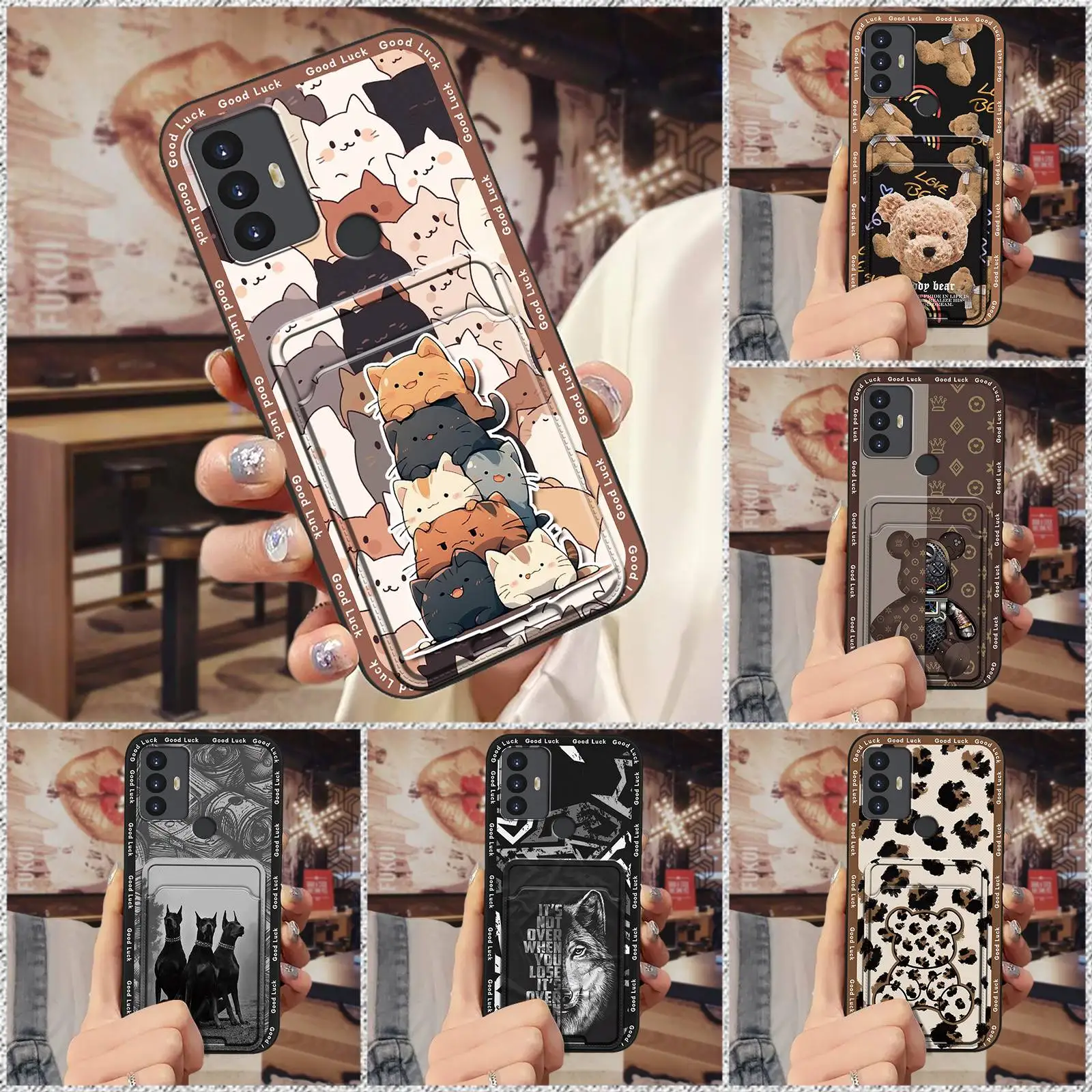 Silicone TPU Phone Case For TCL 30SE/30E/306/305/Sharp Aquos V6/V6 Plus Waterproof Anti-knock Anti-dust Soft case Cute