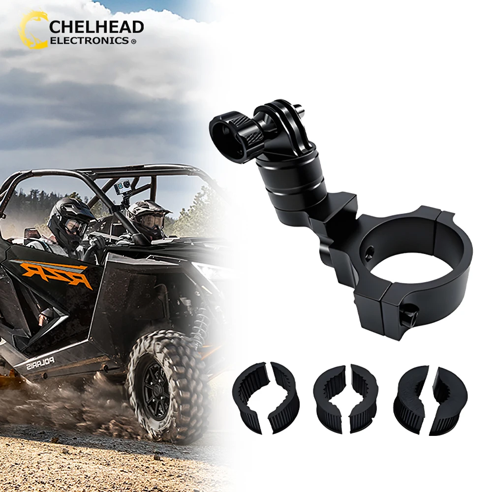 Camera Mount Holder UTV ATV, Universal Fits 1'' 1.5'' 1.75'' 2'' Tube Camera Mount Clamp Compatible with OPro Hero, SJ, DJL
