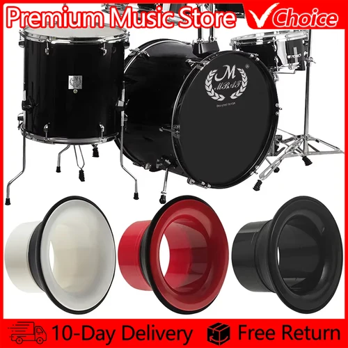 Imagen 1 del producto Altavoz de graves de tambor inferior, amplificador de sonido de voz, protección de orificio de bajo, Woofer de tambor, accesorios para instrumentos de percusión