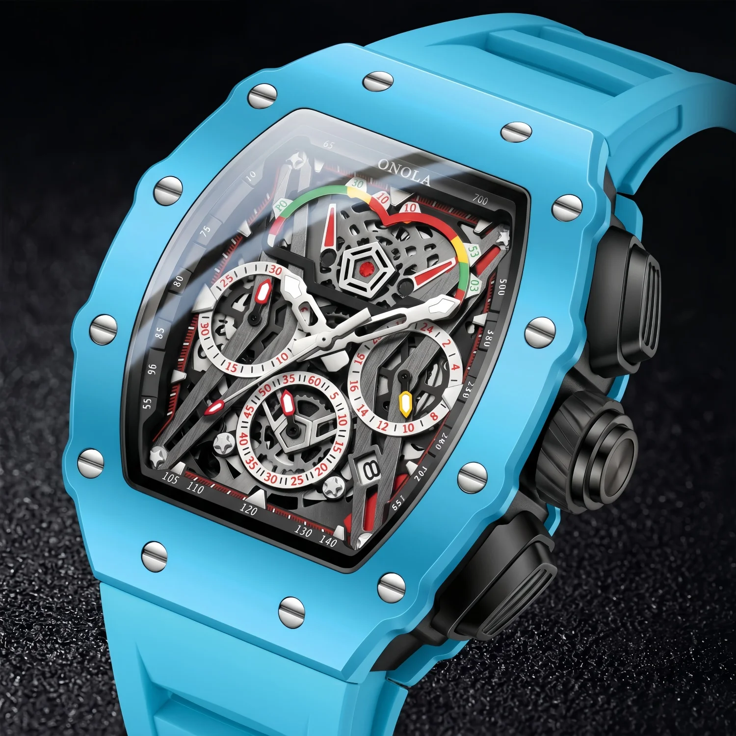 ONOLA Men's Quartz Watch, Multi Dial Timing, Night Light, Waterproof Date Function, Business And Leisure Birthday Gift