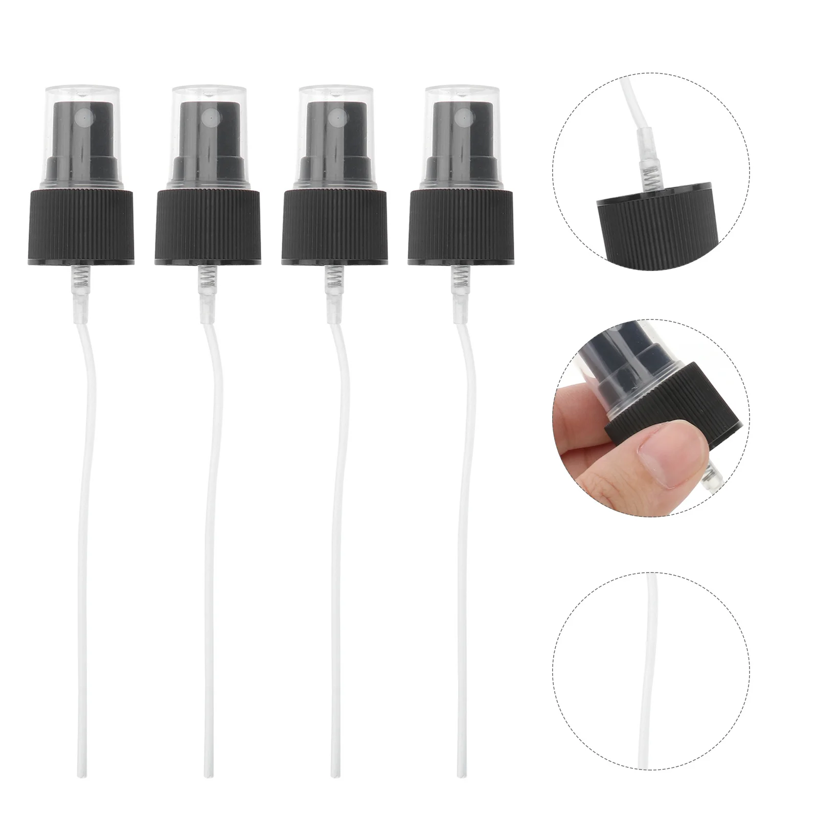 

20 pcs Perfume Spray Nozzle Replacement For 24Mm Bottle Black Empty Pump Nozzle Portable Mist Sprayer Accessories For Diy