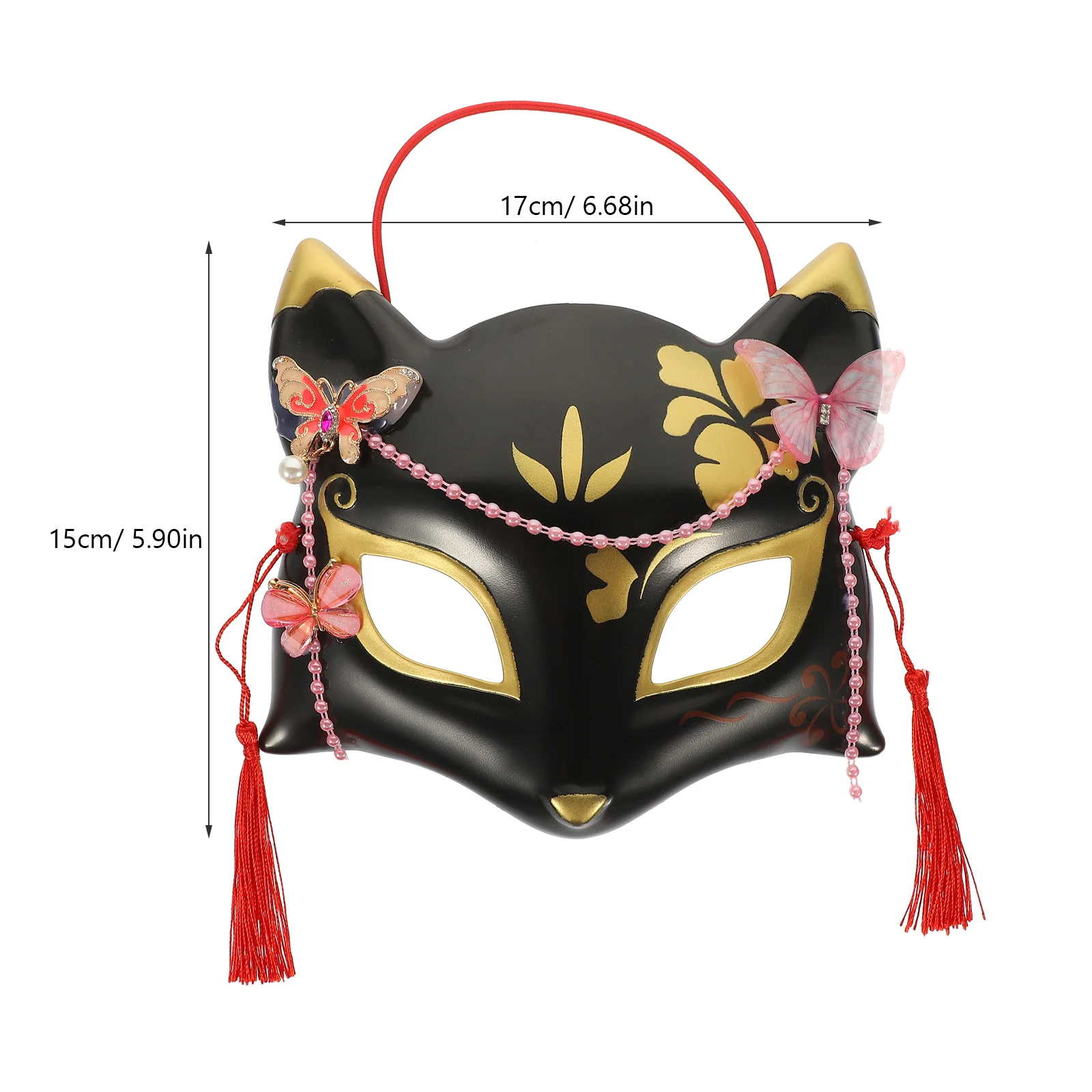   Maska lisa Półtwarzowy kostium na bal maskowy Maski imprezowe dla dorosłych dla dorosłych Plastikowe dekoracje na Halloween dla mężczyzn