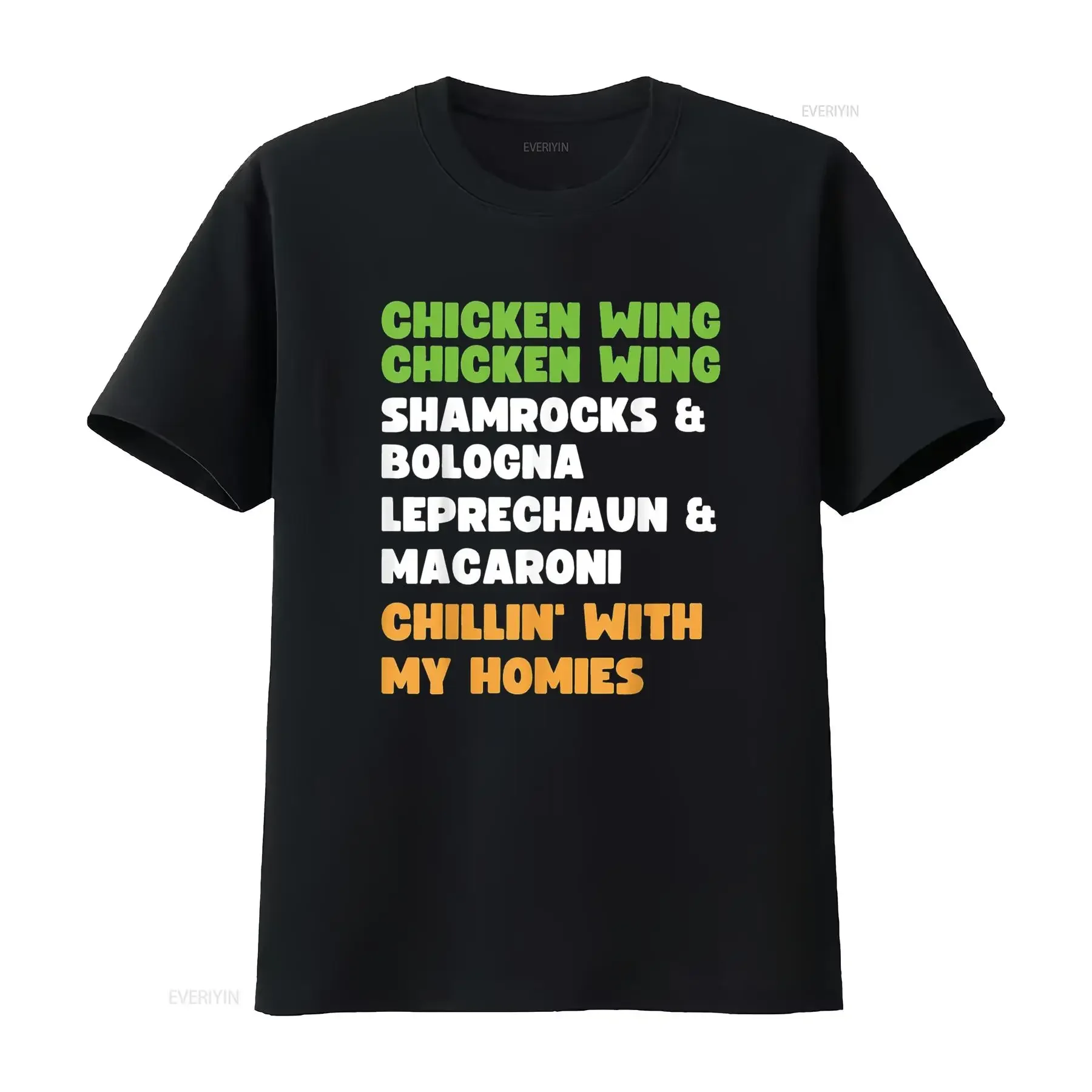 Chicken Wing Song Hot Dog Bologna St Pattys Day T Shirt vintage Washed fashion graphic Stretched Top For Everyday Wear Soft