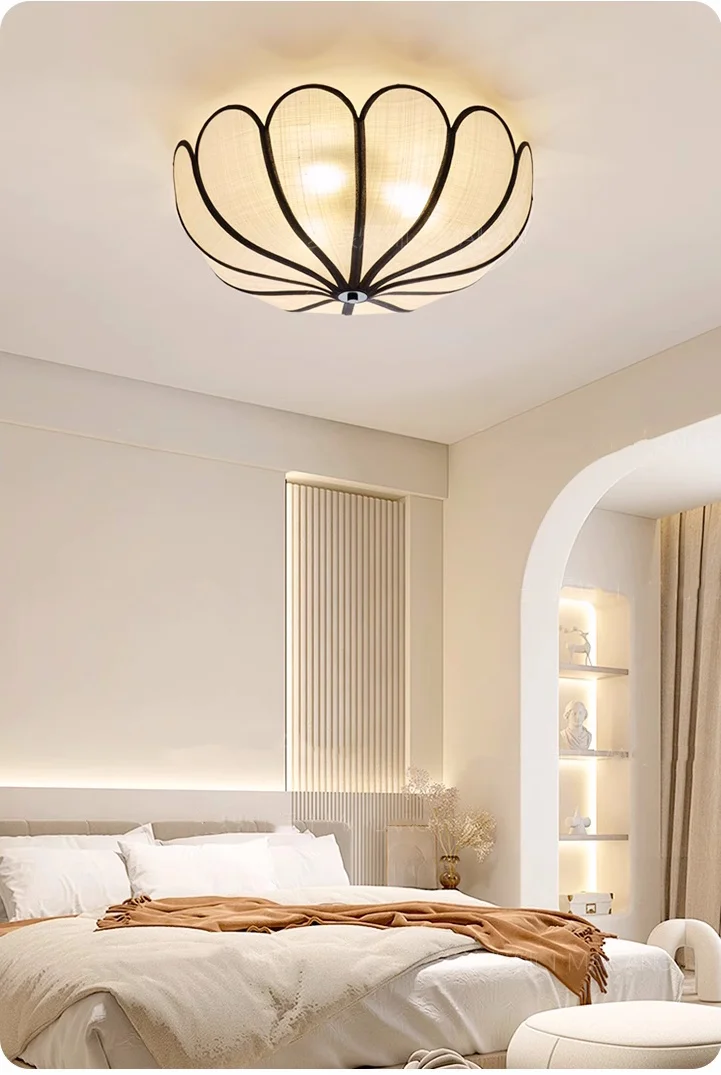 Nordic E27 Wabi Sabi Ceiling Lamp Bedroom Romantic Light