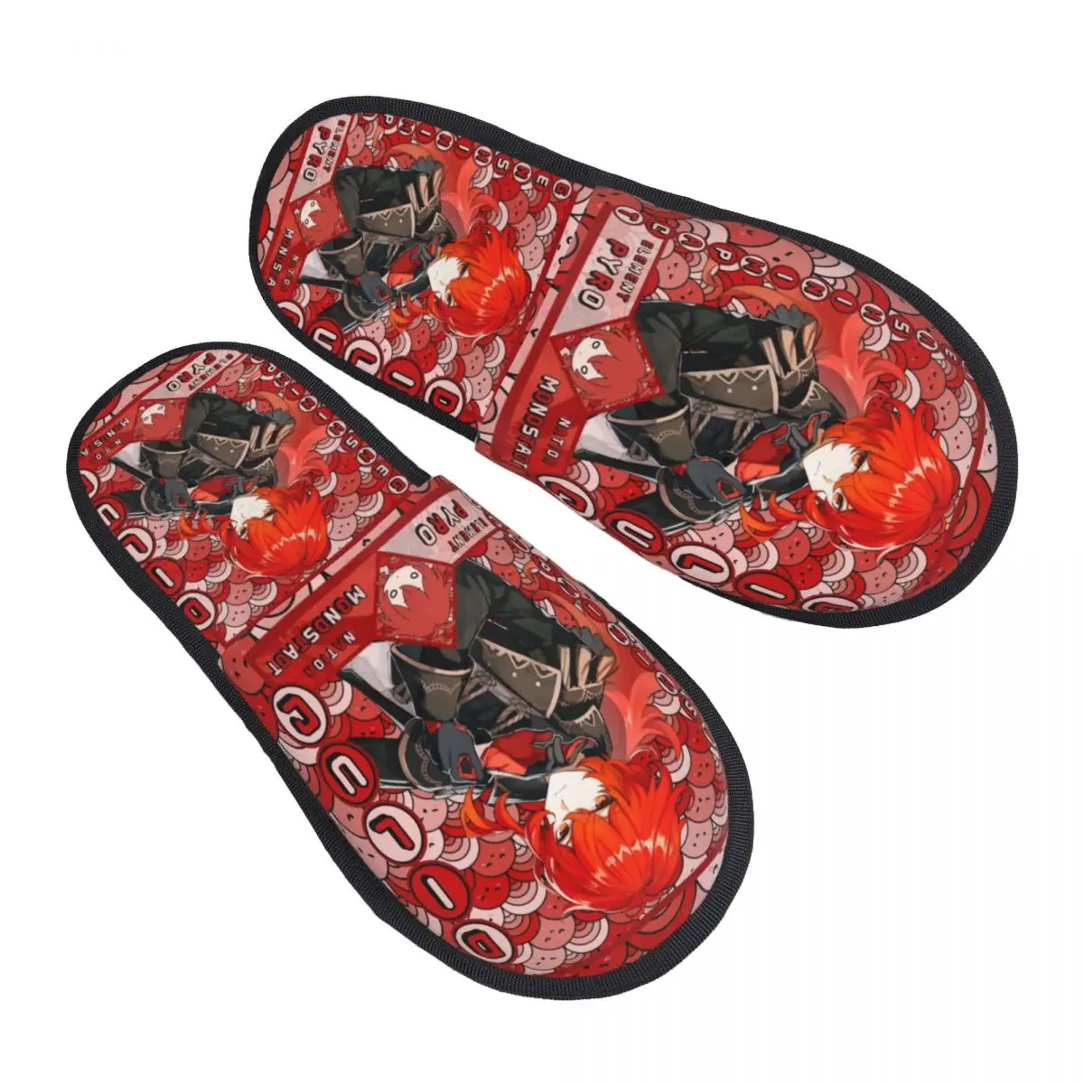 Custom Anime Genshin Impact Soft Memory Foam House Slippers Women Manga Cozy Warm Anti-Skid Slipper