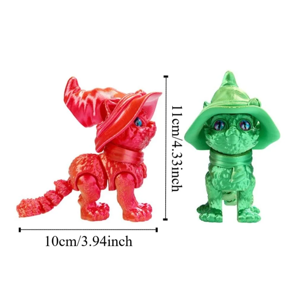 大きな目 3D プリント猫モデルプラスチック素材創造的な彫刻関節猫人形 3D 印刷技術リアルなデザイン
