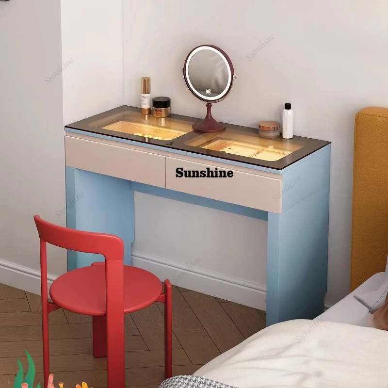 

Cream style retro master bedroom small apartment dressing table dressing table chest