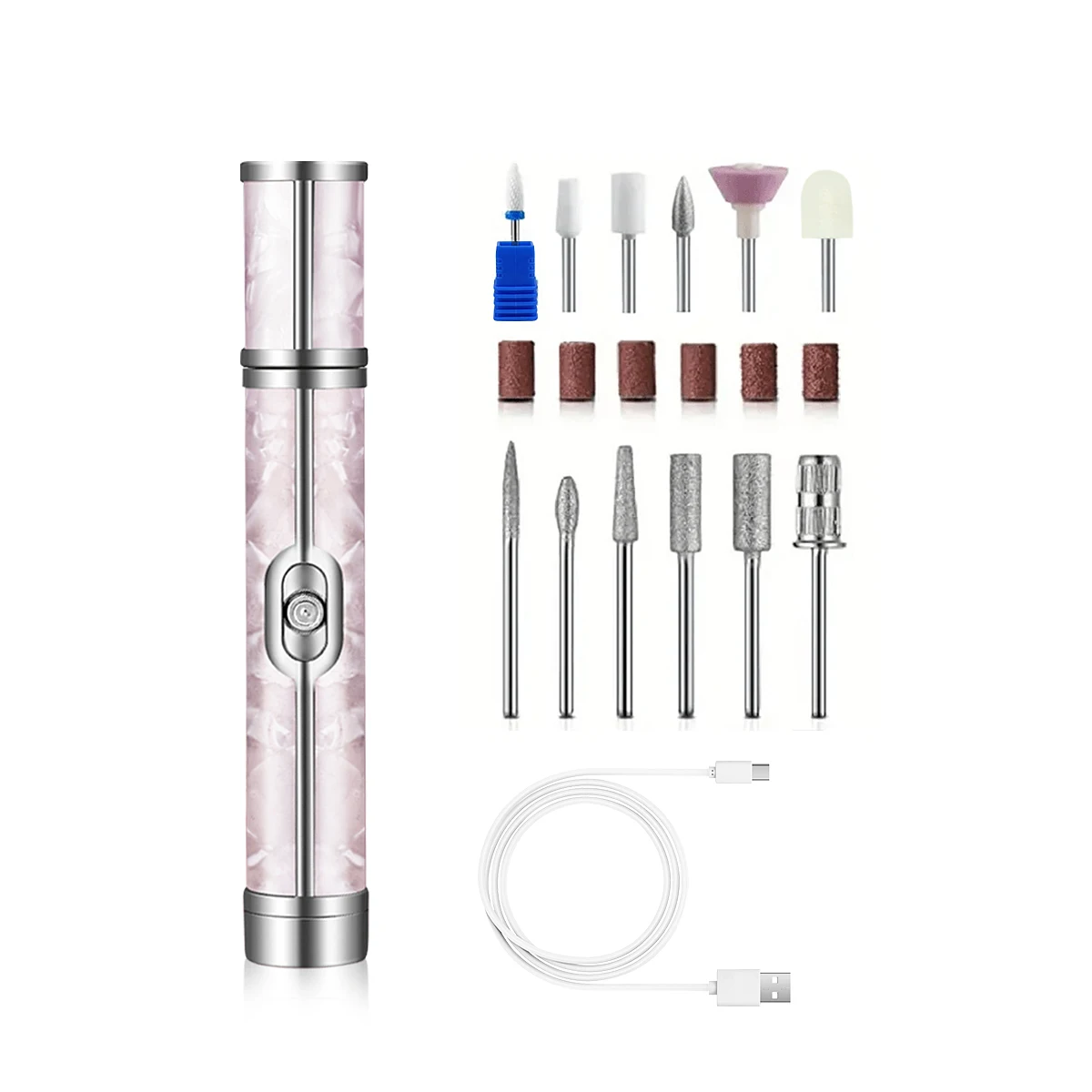 

Беспроводная дрель для ногтей, USB-пилочка для ногтей, полировальная ручка, перезаряжаемая дрель для ногтей, портативная маникюрная дрель, инструмент для салона