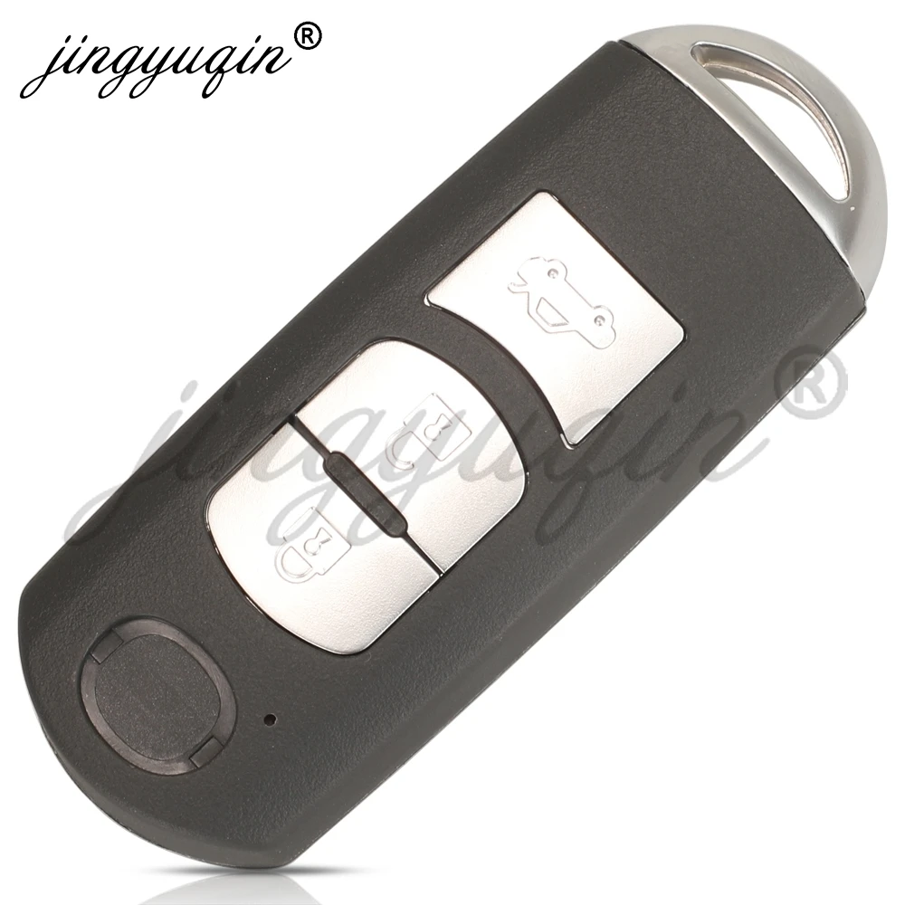 Jingyuqin 3/4 Buttons Car Remote Key Shell for Mazda 2 3 6 CX-3 CX-5 MX-5 M3 M6 KD Keydiy Keyless Replacement Housing Case