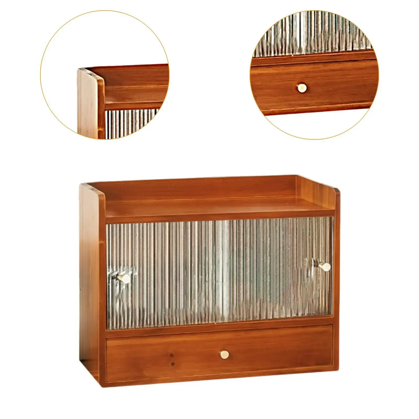 علبة عرض مستحضرات التجميل، مقصورة درج الهدايا الخشبية لحامل أكواب الشاي، رف تخزين للنساء على سطح الطاولة