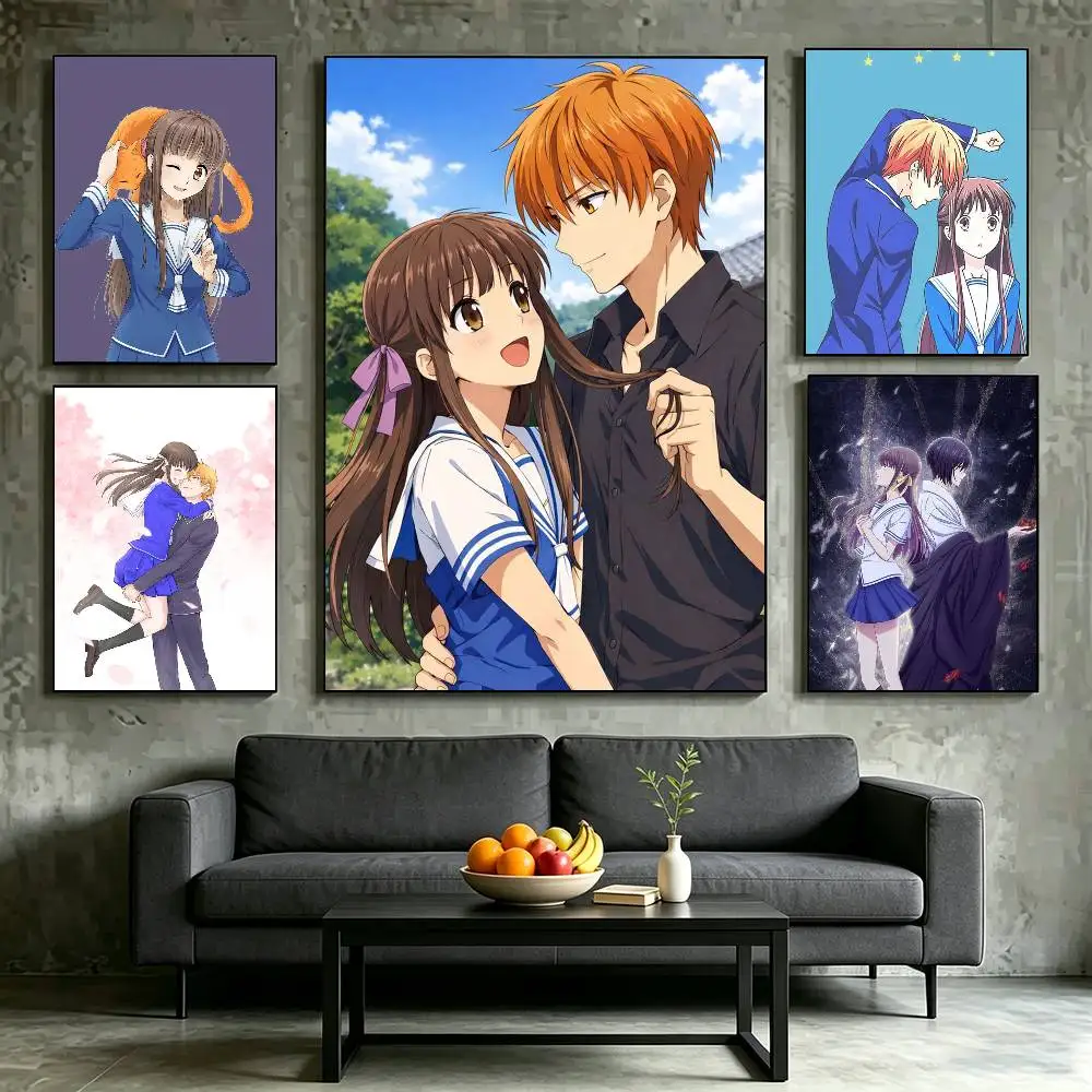 Anime F-Fruits Basket The Final Poster Waterproof Wall Art Sticker For Bar Living Room Vintage Decor High Quality Print Gift
