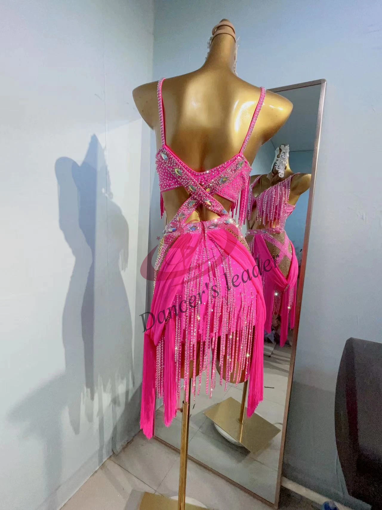 زي مسابقة الرقص اللاتيني، زي موحد عالي الجودة، حزام من القماش المخصص، ملابس رومبا تشا تانجو، فستان أسود لحمام السباحة