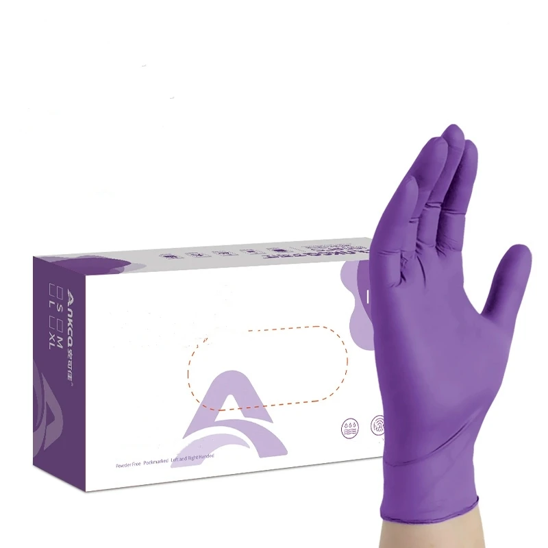 20/50/100PCS Nitrile Disposable Gloves Purple Latex Free Multi-Purpose Household Cleaning Gloves Beauty Hair Salon Tattoo Gloves