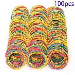 100PCS/Lot Colorful Yellow Elastic Rubber Bands School Office Home Industrial Ring Stretchable Paper Package Holder Rubber Band