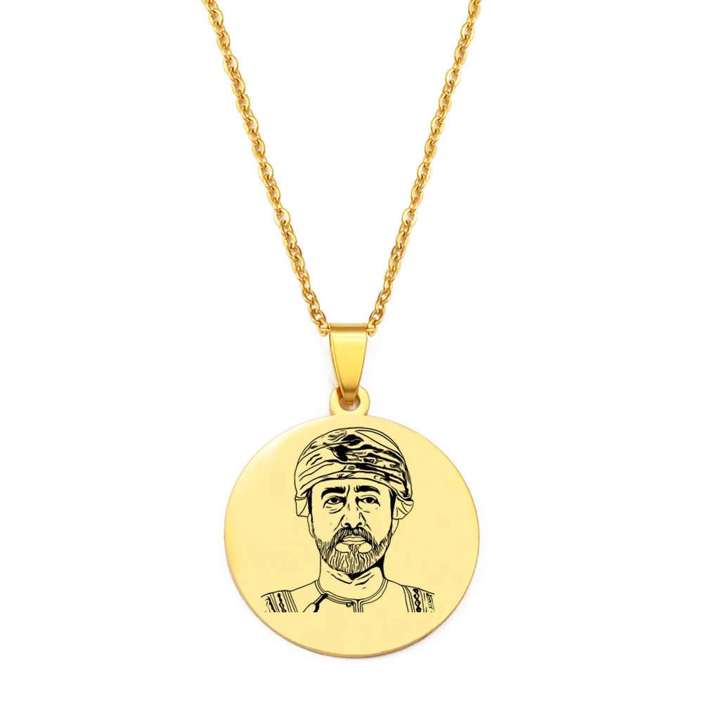 Anniyo Head of the State of Oman,Haitham Bin Tariq Al-Said Pendant Necklaces Haytham Bin Tariq Jewelry Qabus Bin Said #D0031