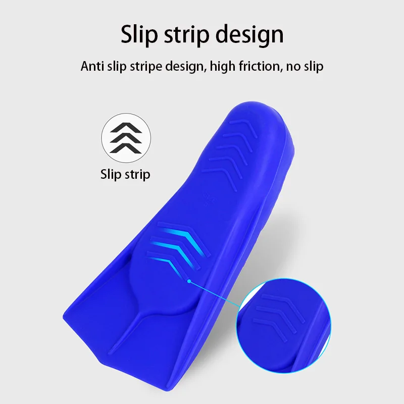 Novas barbatanas de natação curtas de alta qualidade silicone barbatanas de mergulho adulto crianças barbatanas de treinamento de natação iniciante nadar sapatos de água