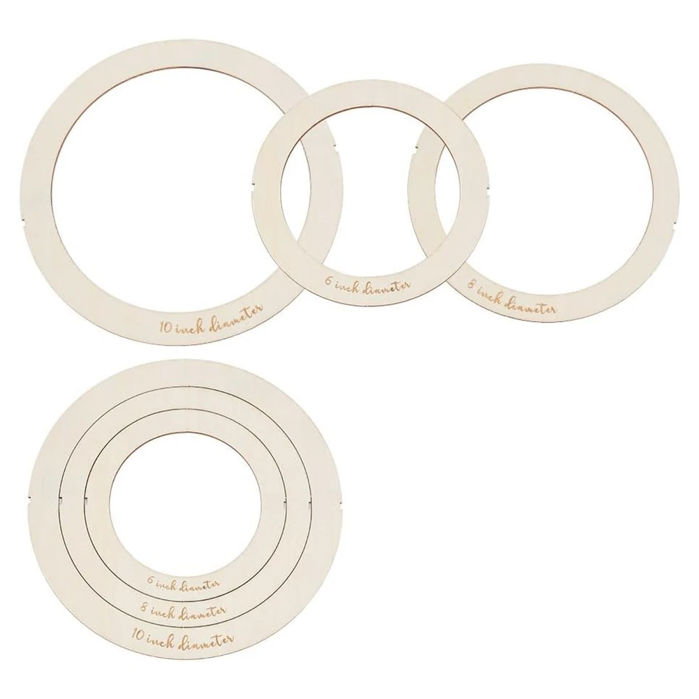 

Набор из 6 круглых деревянных форм для макраме, инструмент для резки макраме, шаблон для изготовления настенных подвесок из макраме