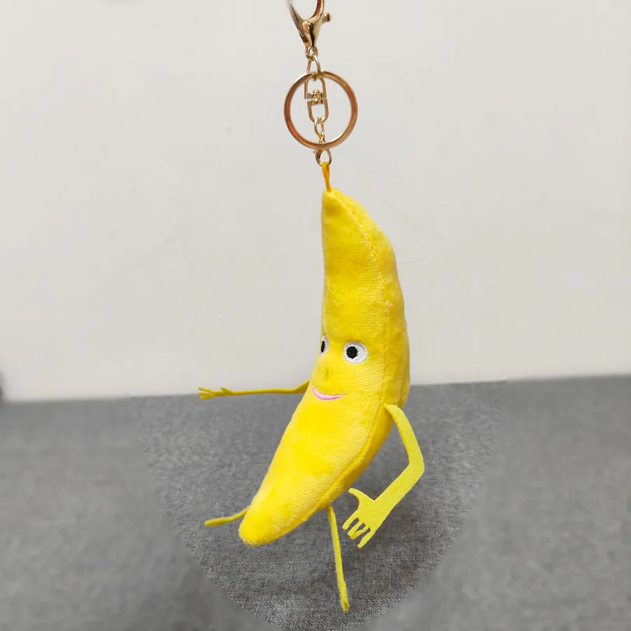 Netflix Big Banana Big Pineapple Voice Keychain Pendant Creative Personalized Singing Plush Toys Backpack Pendant Funny Gifts