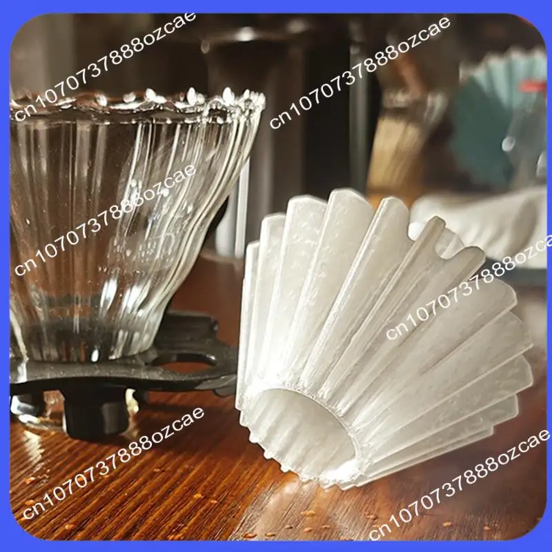 A26P 손으로 붓는 커피 필터 모양 리테이너 커피 필터 콘 재사용 가능 간편한 청소 휴대용 필터 종이 모양 유지