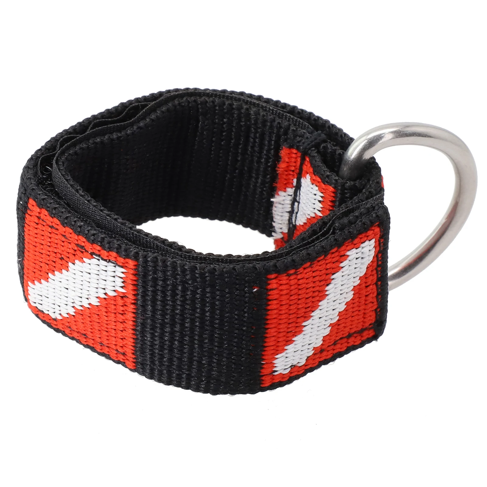 Diving Wrist Strap Lanyard Webbing Band with Metal DRing Easy to Use Practical Design Beautiful Pattern Material