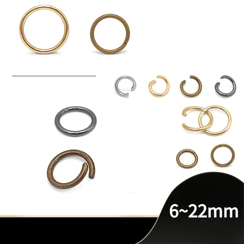 6~22mm Open Jump Rings Split Rings Connector For Jewelry Making Findings Accessories Supplies