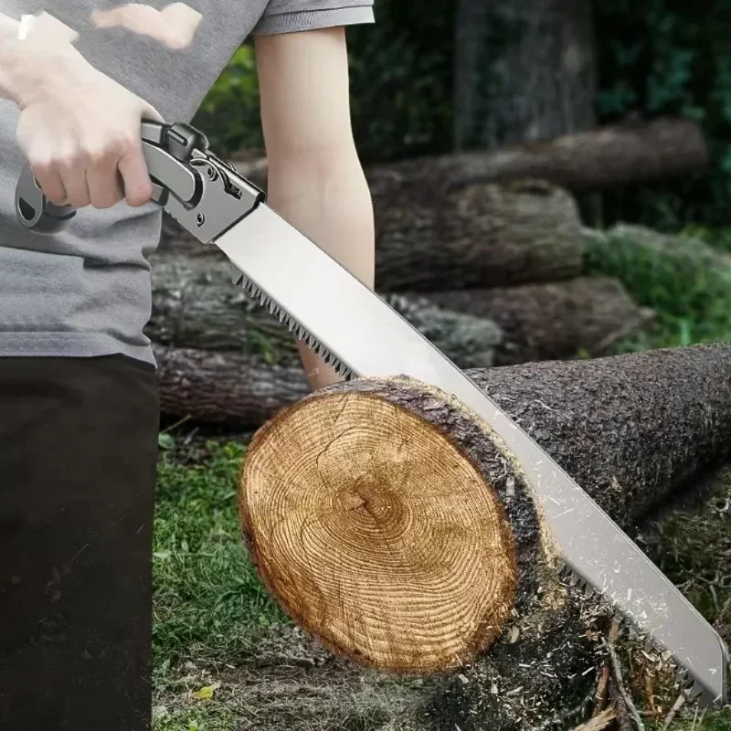 Sierra de árbol para podar, sierra multifuncional para enfriar frutas, temperatura, diente de tres lados, cintura alta portátil, mano para jardín al aire libre